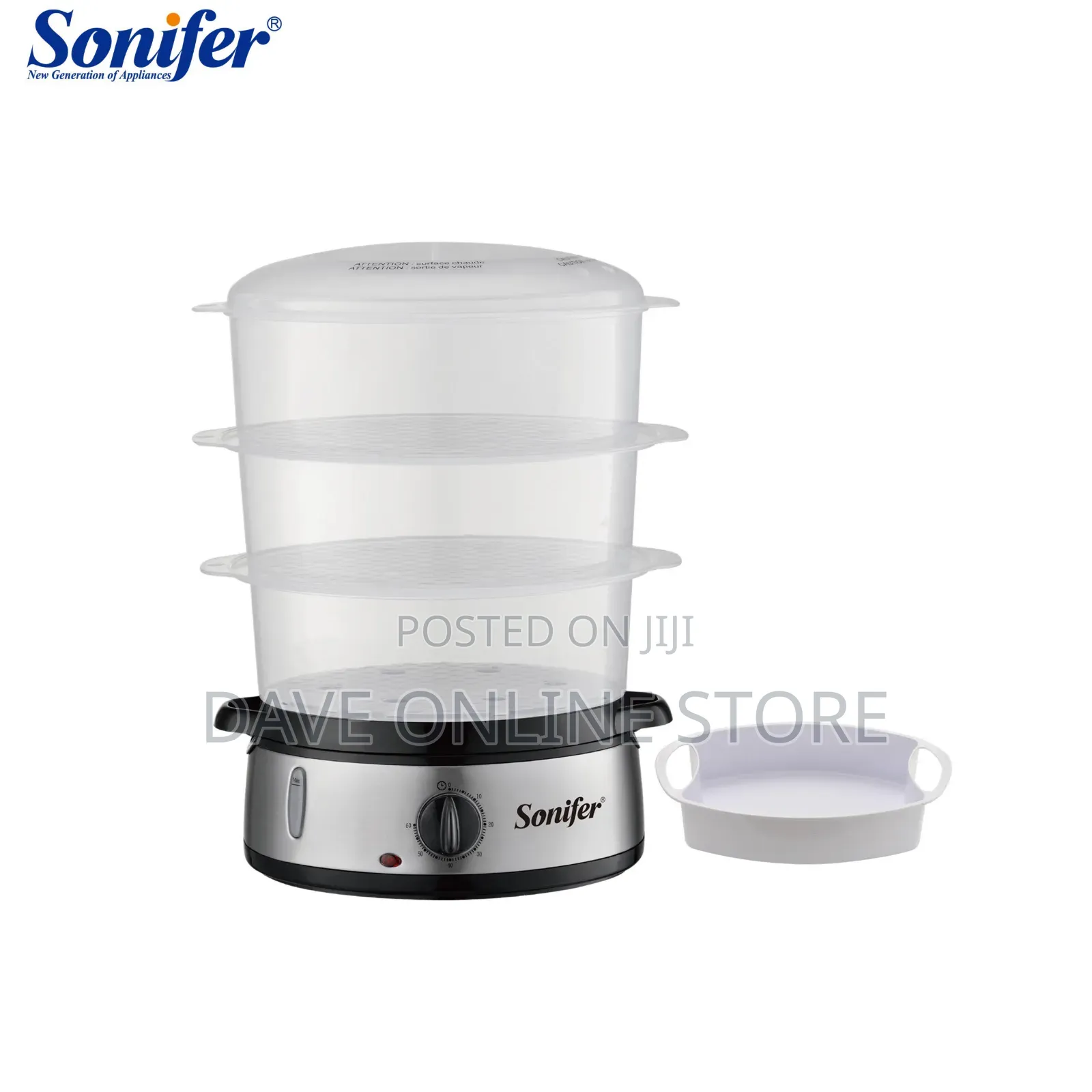 Sonifer SF-4030 3 Layer Cooker Plastic Electric Food Steamer
