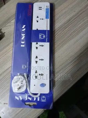 Longan 5way Extension Cable+2USB Ports WTH Surge Protection