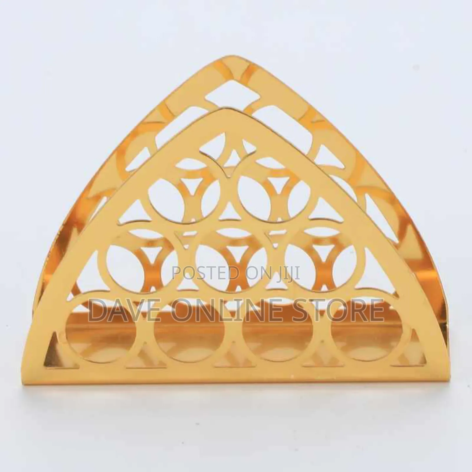 Golden Triangular Paper Towel Stand