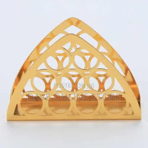 Golden Triangular Paper Towel Stand