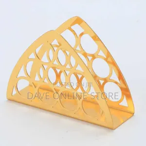 Golden Triangular Paper Towel Stand