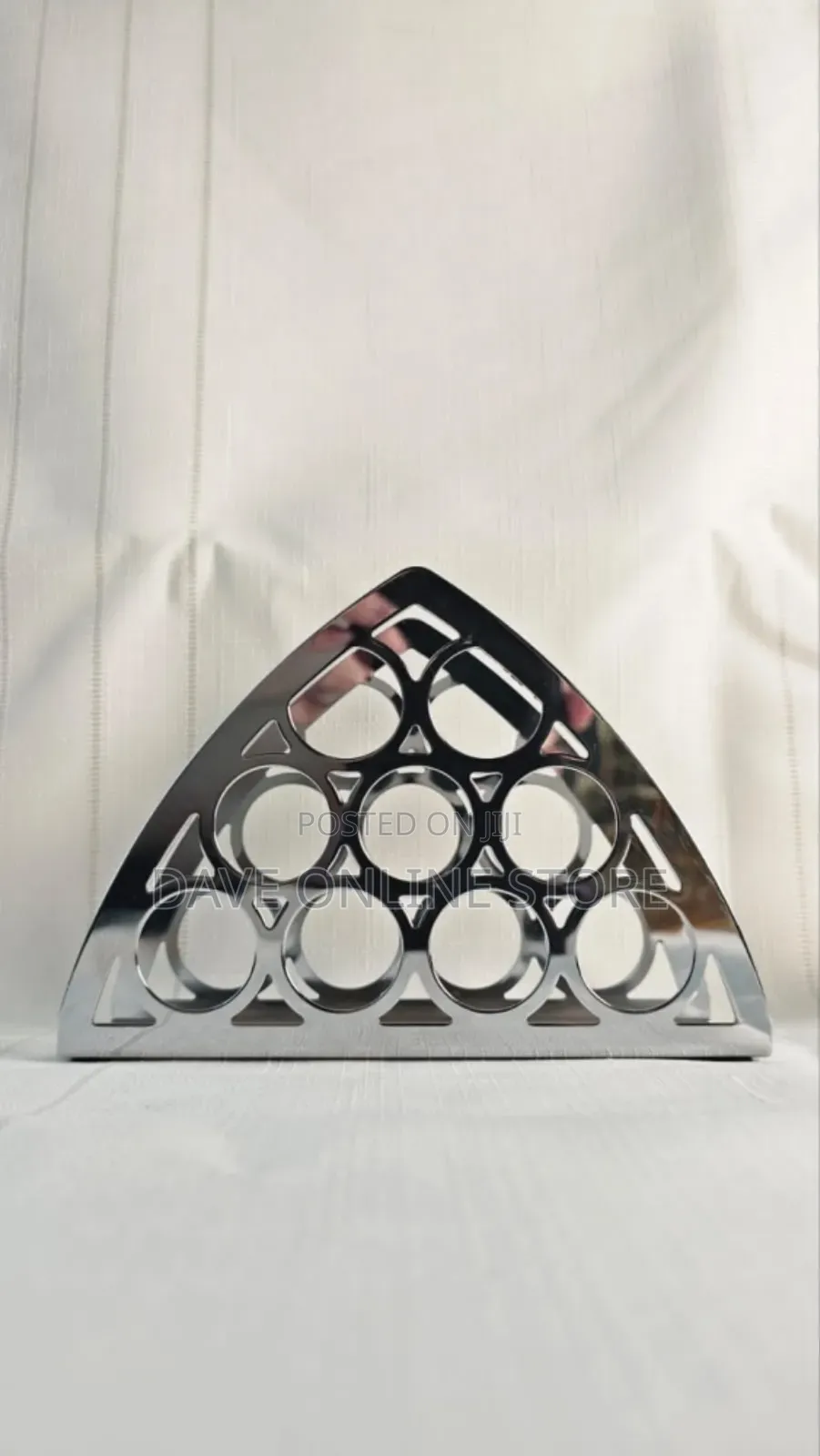 Silver Triangular Paper Towel Stand
