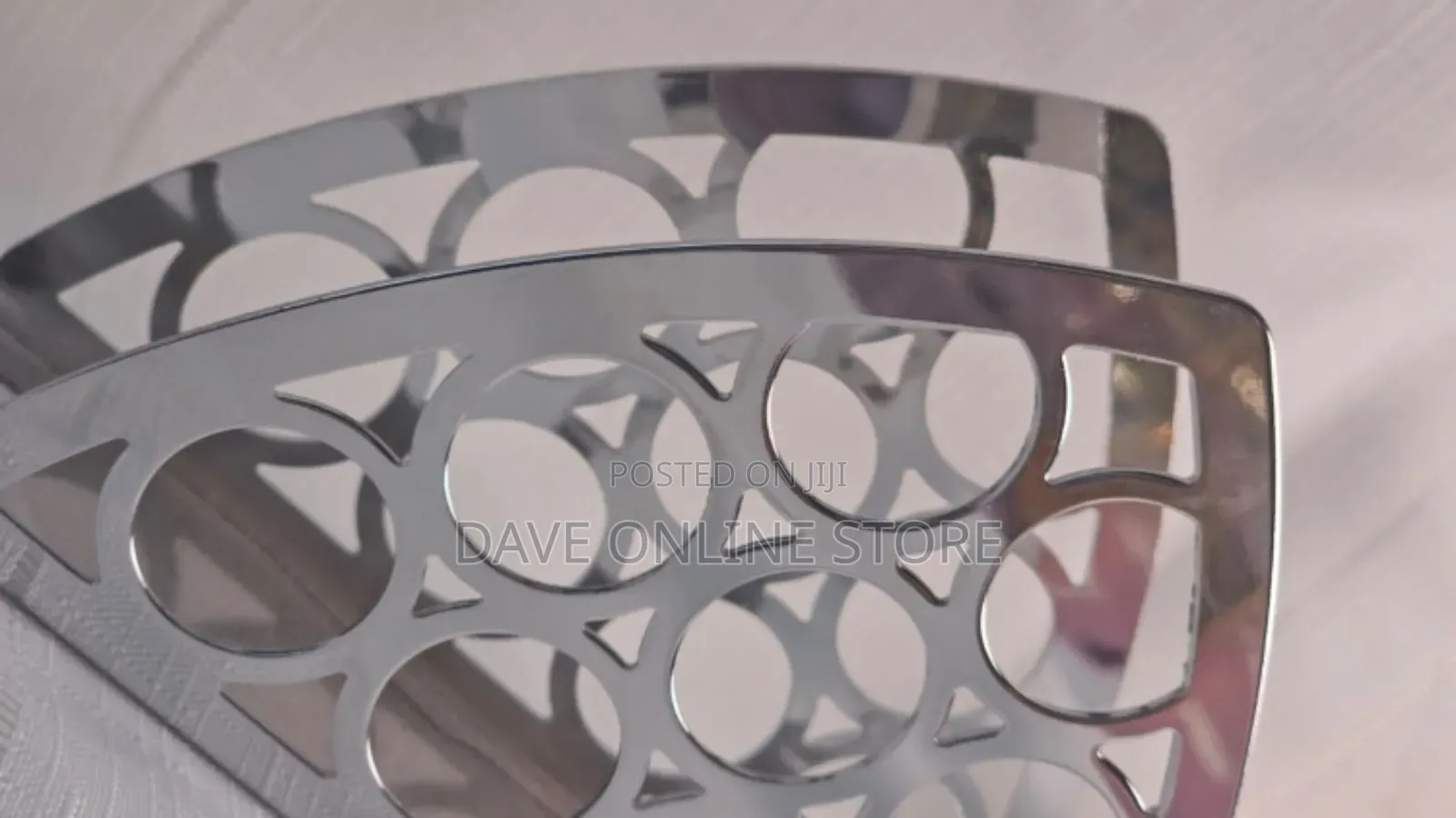 Silver Triangular Paper Towel Stand