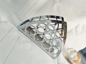 Silver Triangular Paper Towel Stand