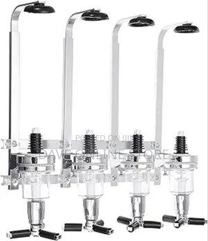 4 Bottle Wall Mounted Drink Dispenser, Smooth Pouring,