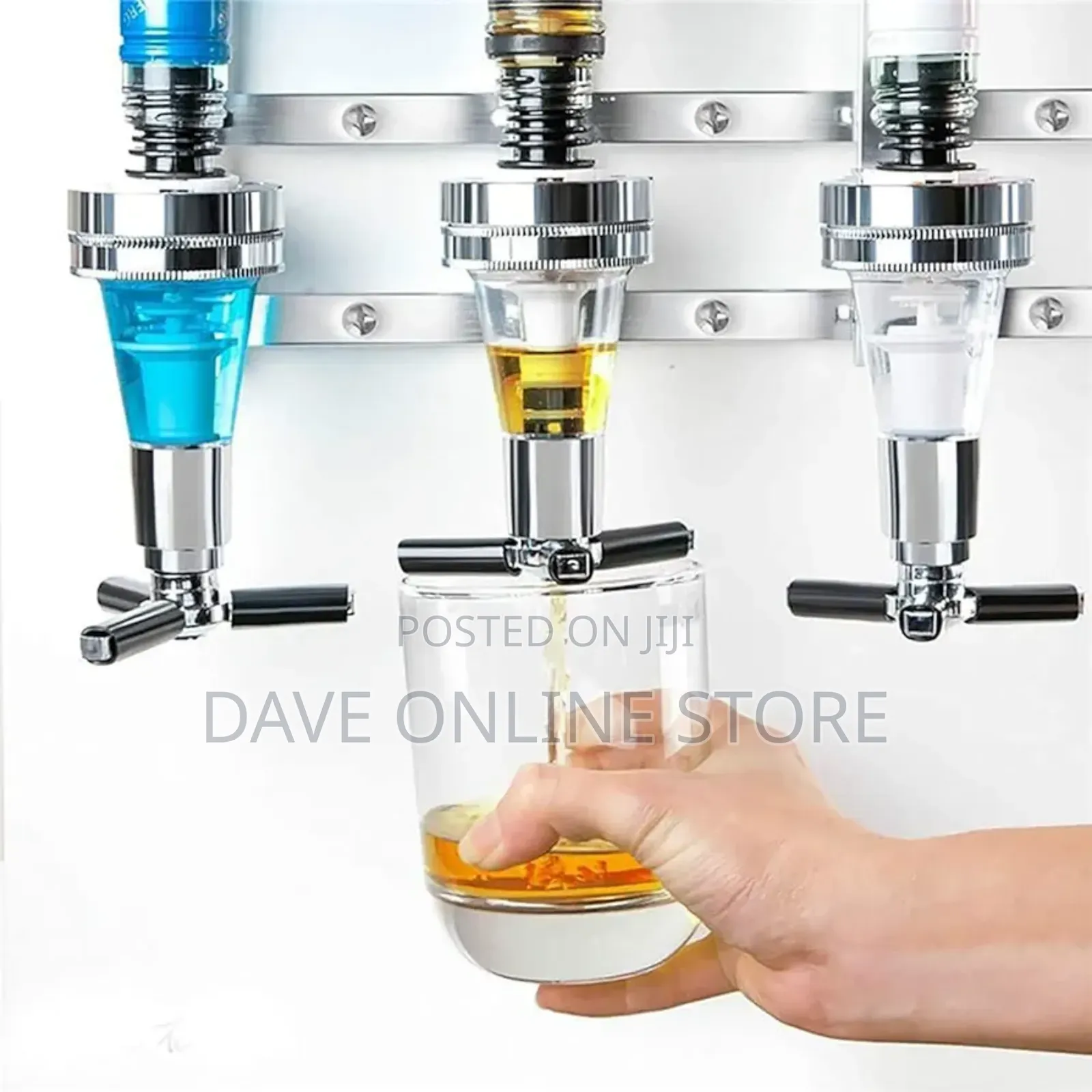 4 Bottle Wall Mounted Drink Dispenser, Smooth Pouring,