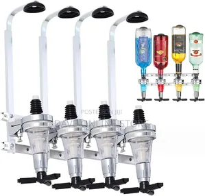 4 Bottle Wall Mounted Drink Dispenser, Smooth Pouring,