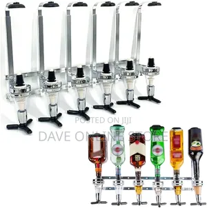 6 Bottle Liquor Dispenser Wall-Mounted Wine Holder Dispenser