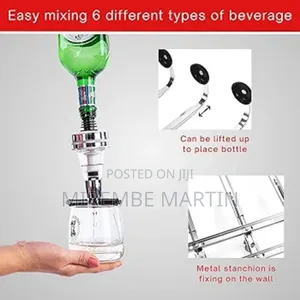 6 Bottle Wall Mounted Liquor Dispenser -