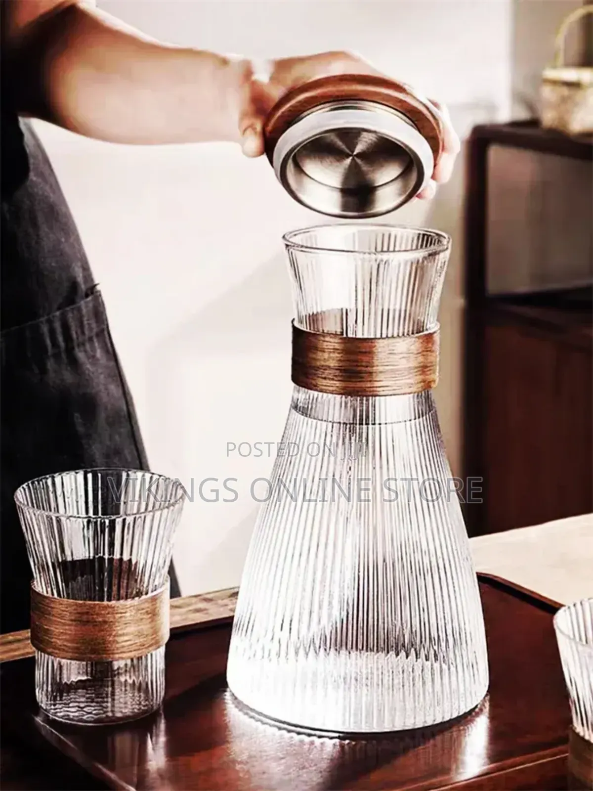 5 PCS Glass Water Jug Pitcher Set