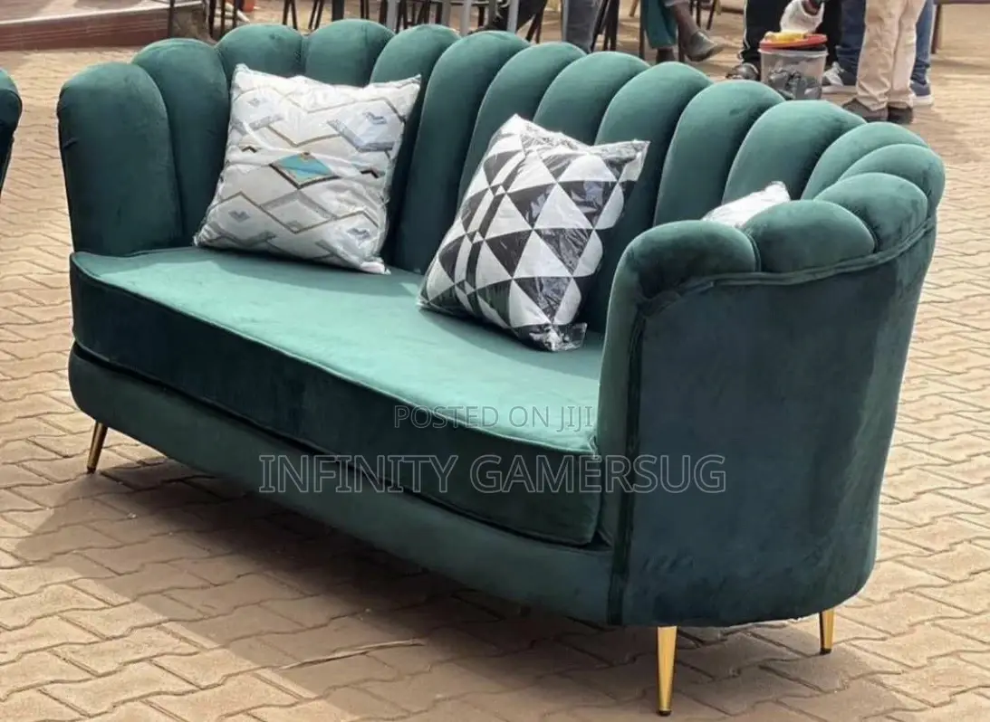A Classy Flower Sofa in Army Green Readily Available