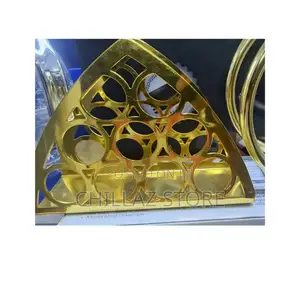 Gold Plated Napkin Holder.