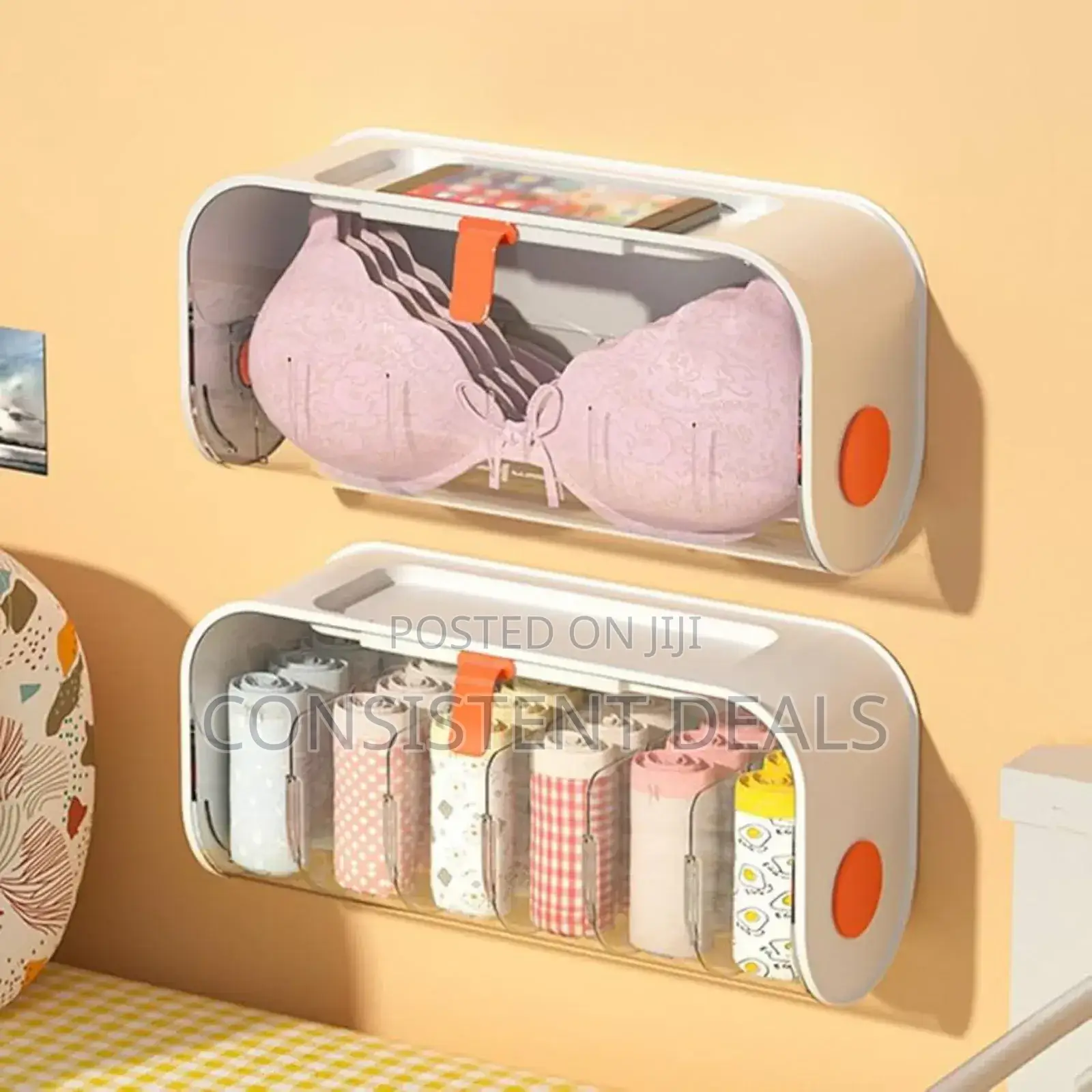 Wall Mounted Underwear Storage Box Organizer