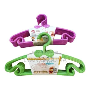 Kids Cloth Plastic Hangers - 10 Pieces