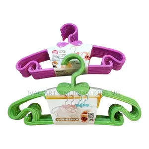 Kids Cloth Plastic Hangers - 10 Pieces