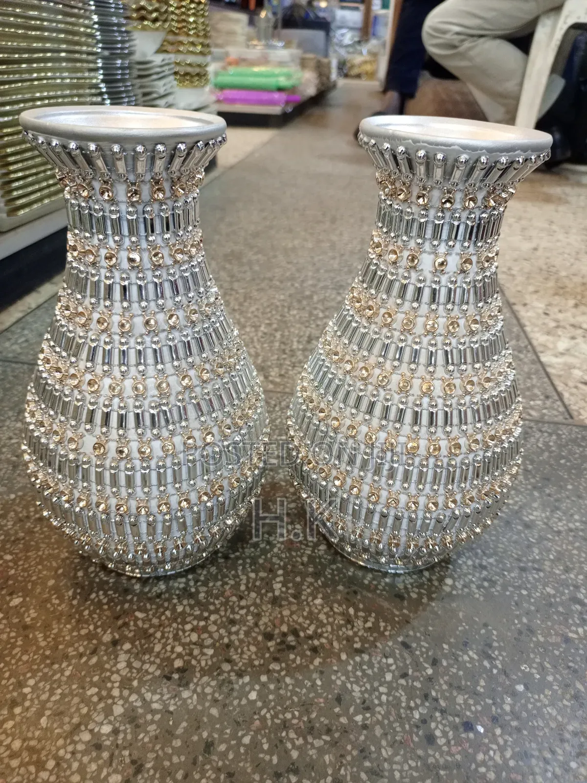 Classic Silver Vase for Home Decor,