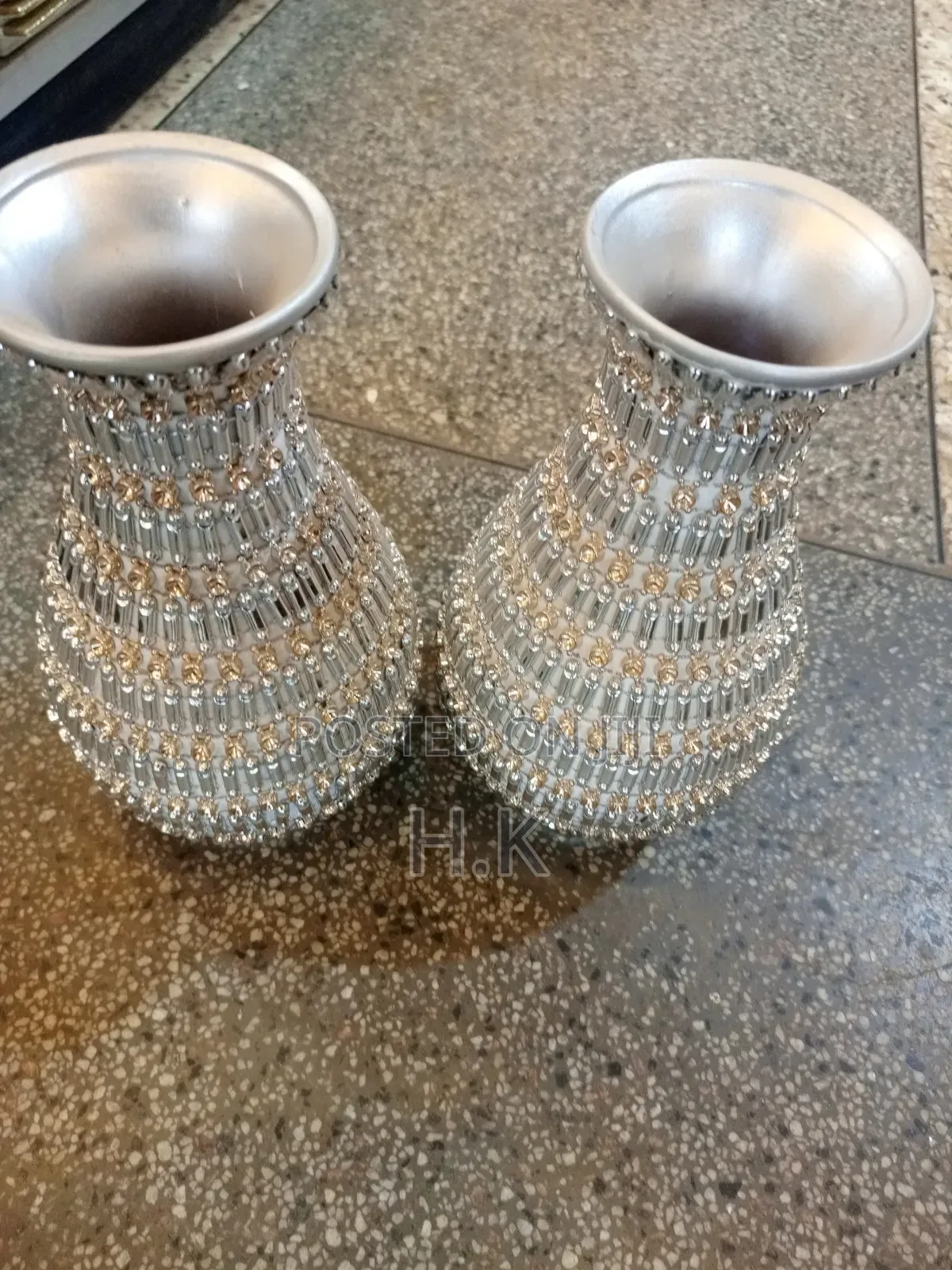Classic Silver Vase for Home Decor,