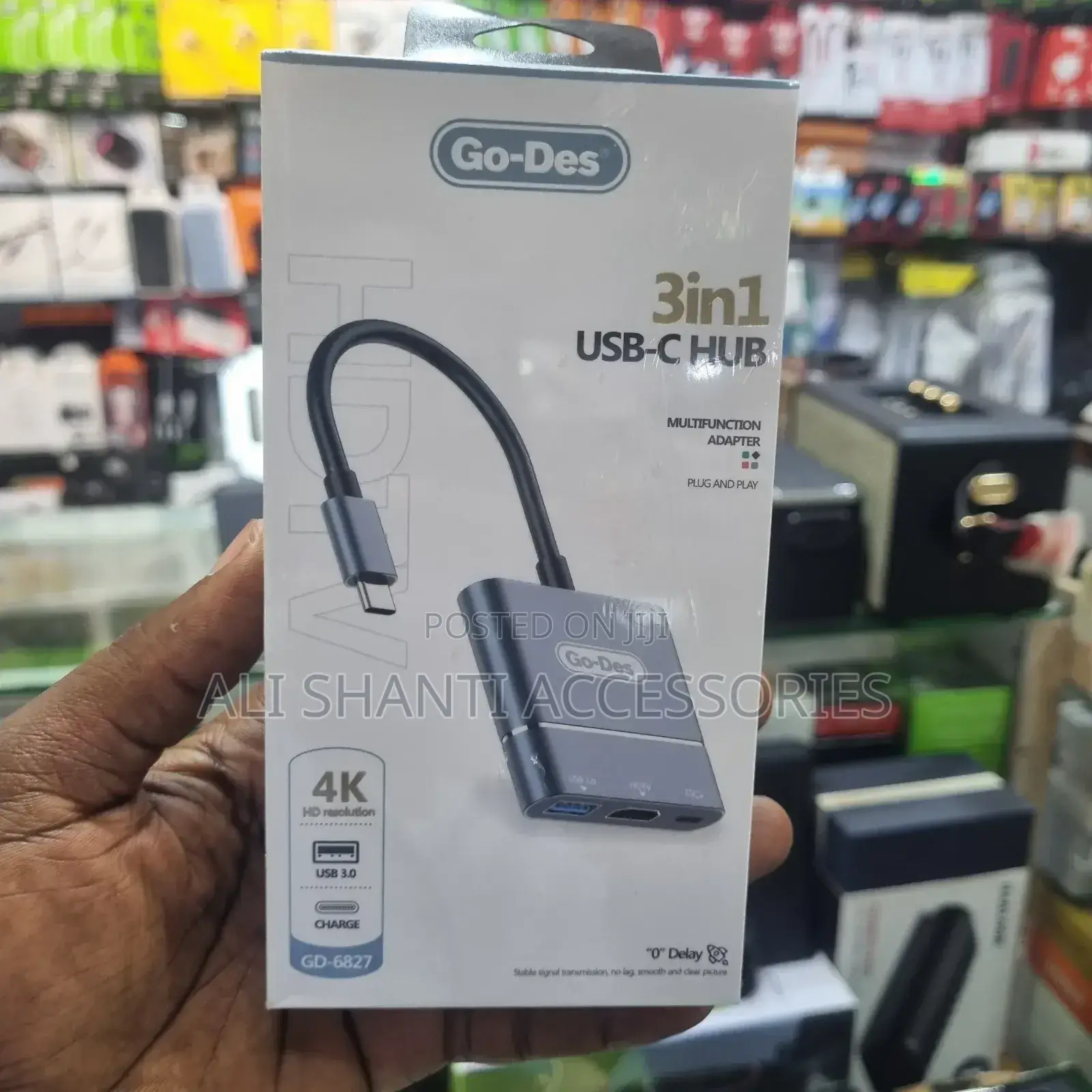 Go-Des 3 in 1 Usb-C Hub Type-C to 3.0 USB + HDMI + Pd