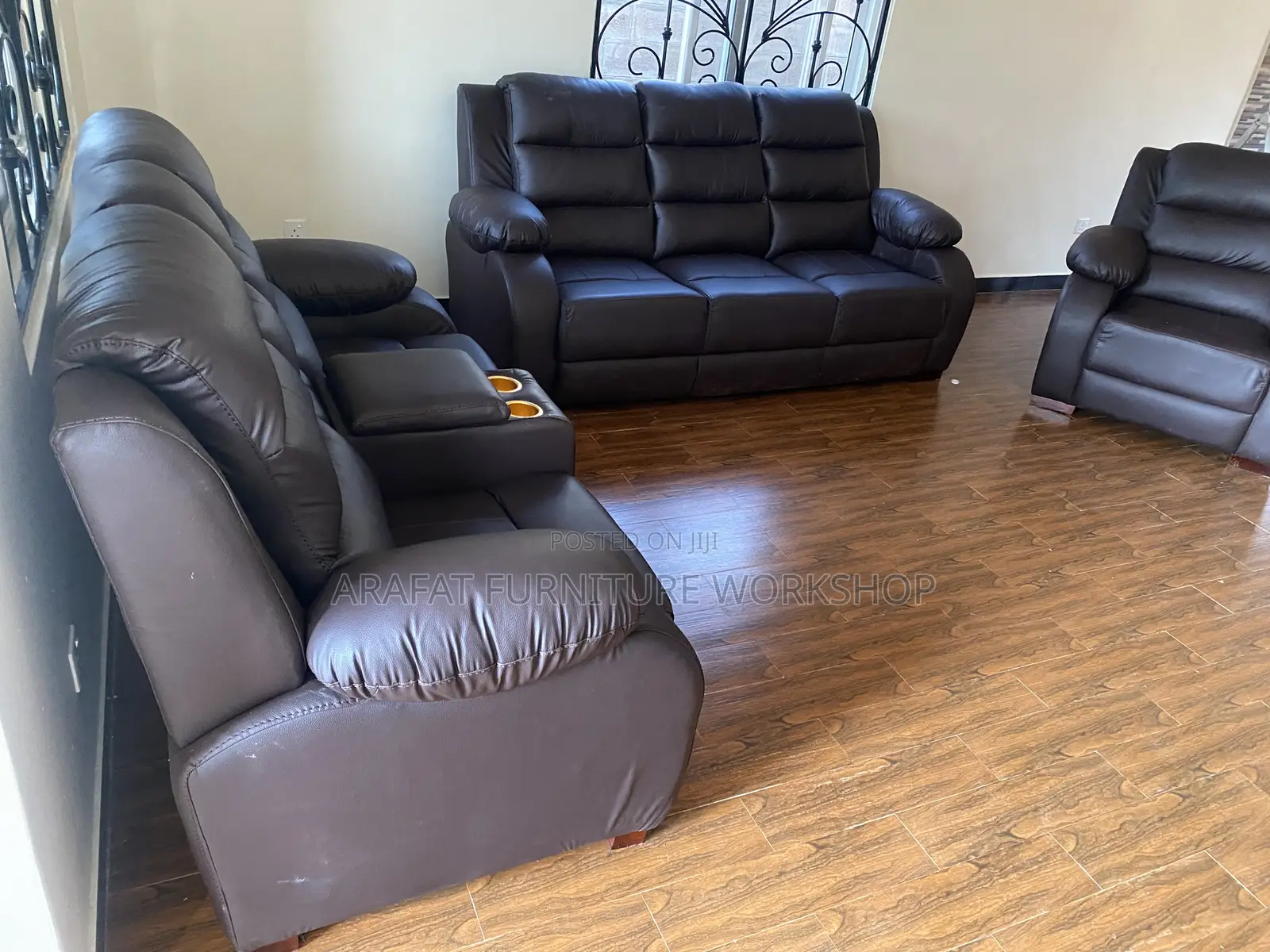 Modern Liclener Leather Sofa Set
