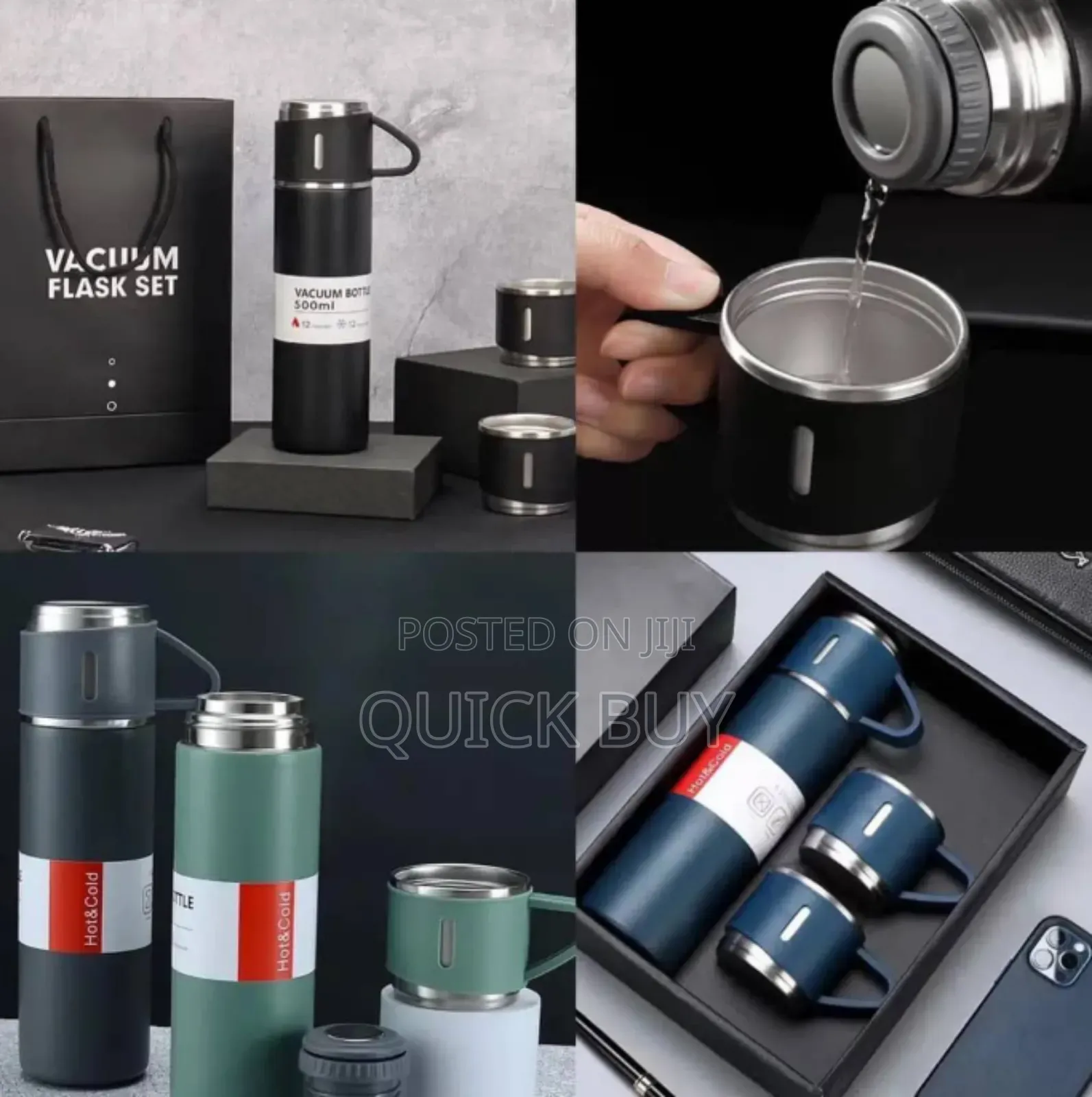 Classic Premium Vacuum Flask Set Stainless Double Wall