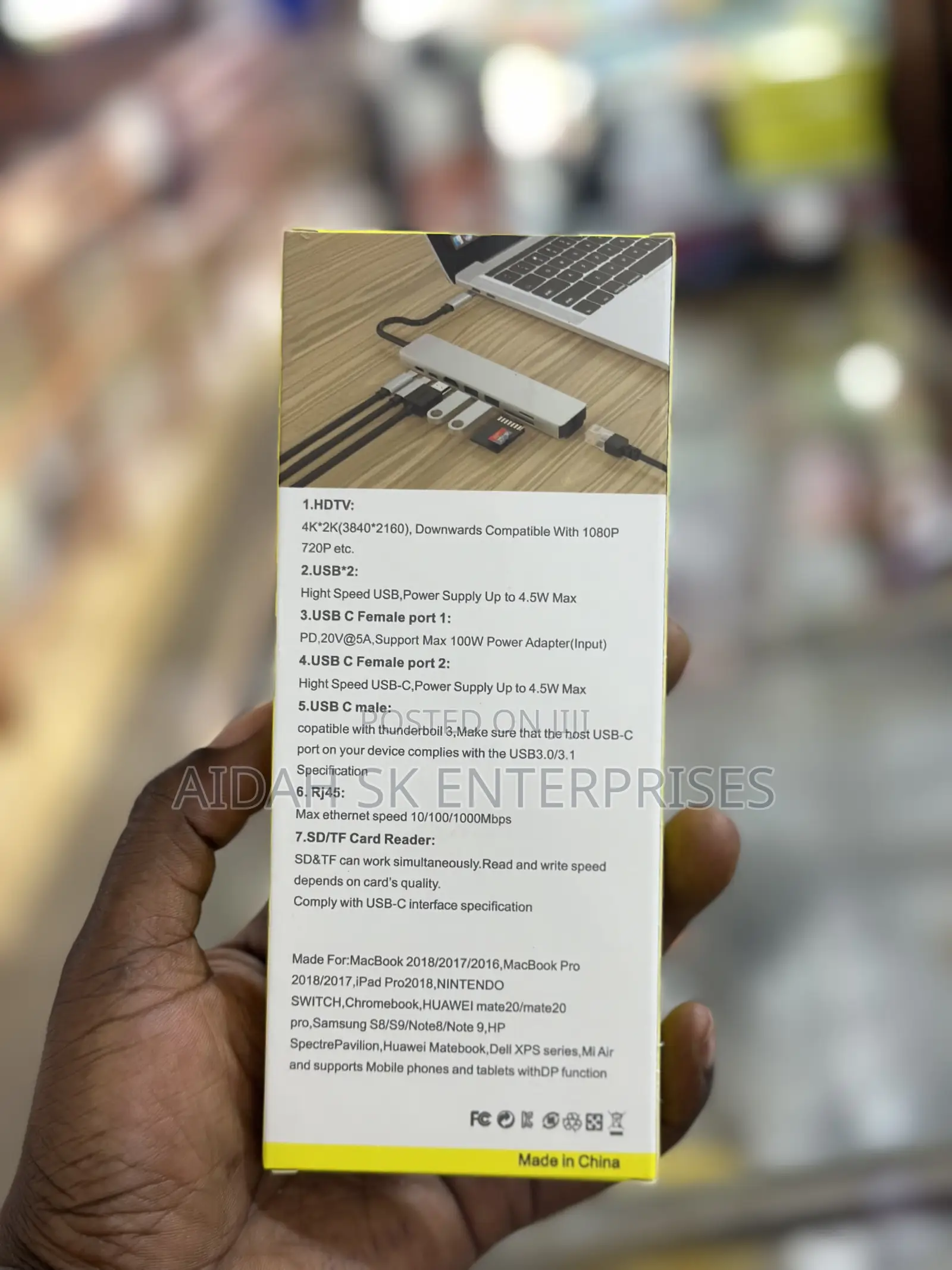USB C Hub – 8 in 1 Type C Adapter