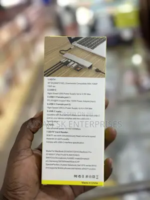 USB C Hub – 8 in 1 Type C Adapter