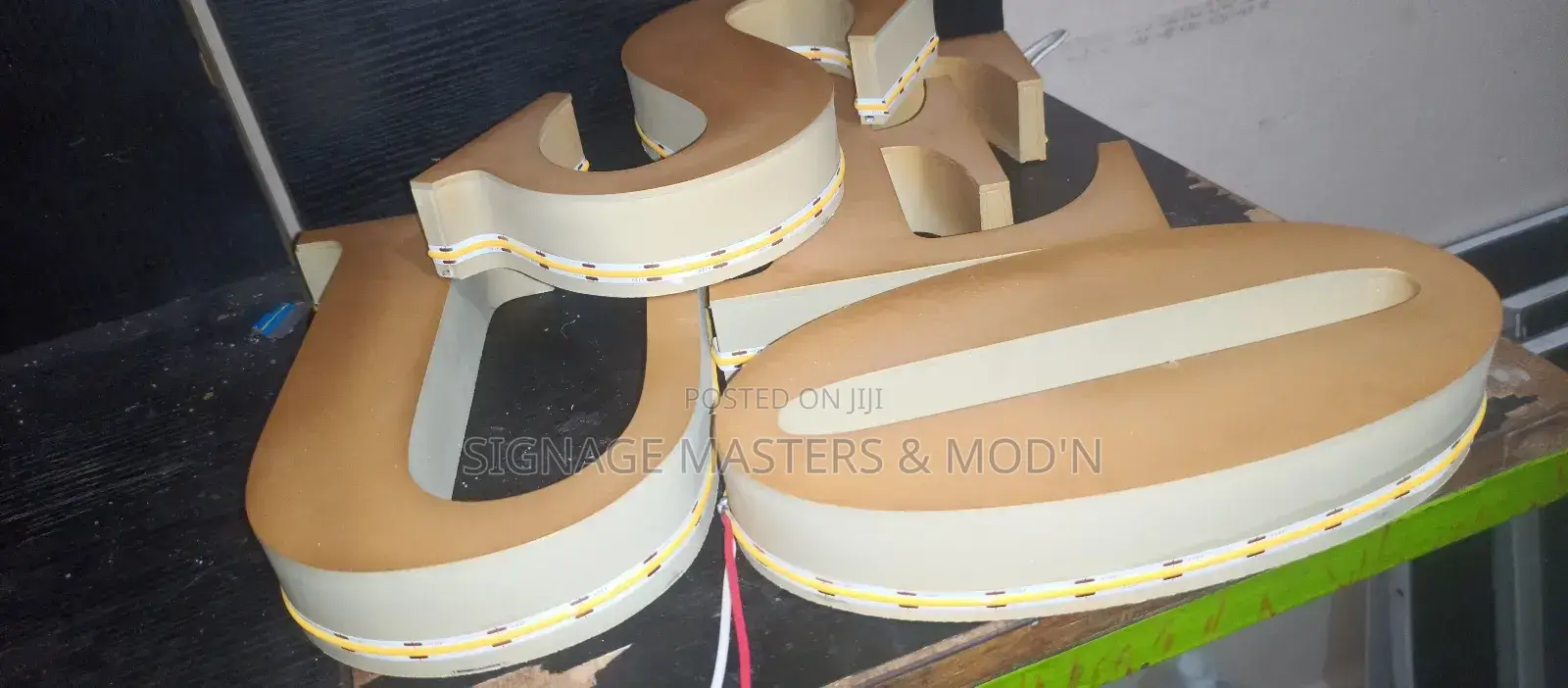 Gold Neon Lit 3D Sign