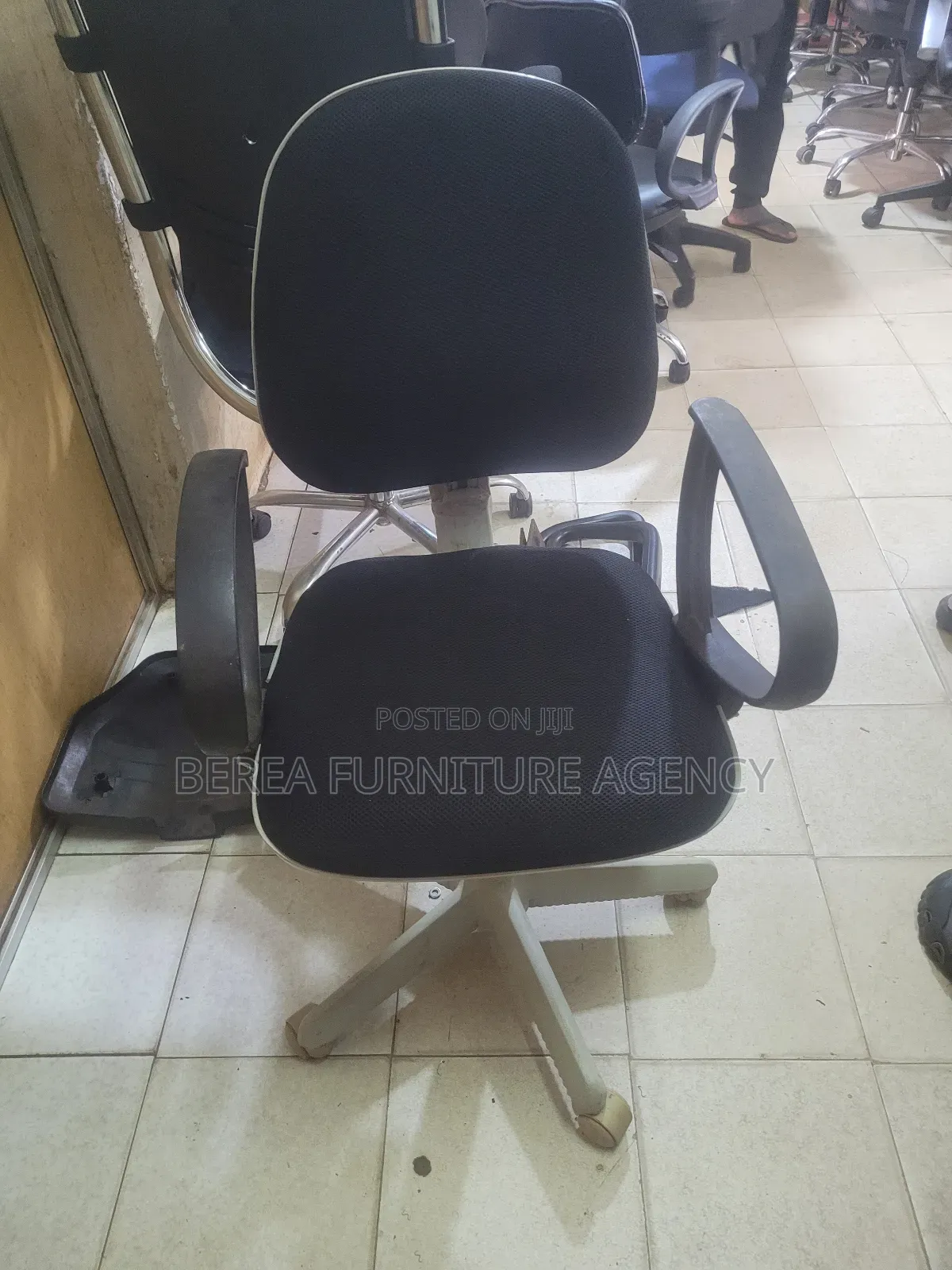 Grey and Black Adjustable Chair
