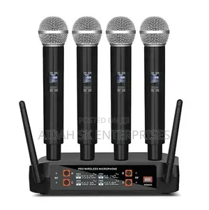 D4 Pro Wireless Microphone System With 4 Handheld Microphone
