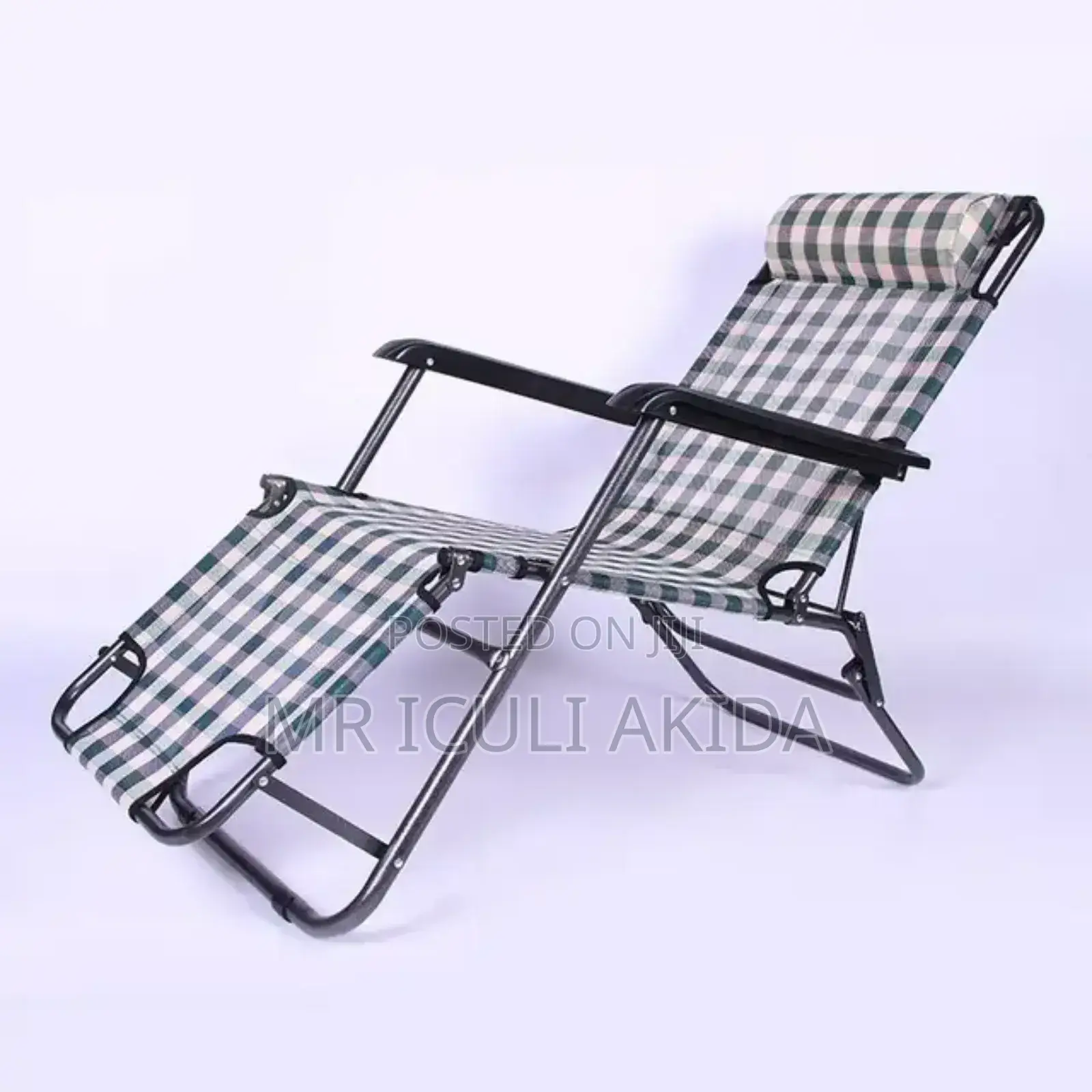 Foldable Outdoor Inclining Zero Gravity Lounger Bed Chair