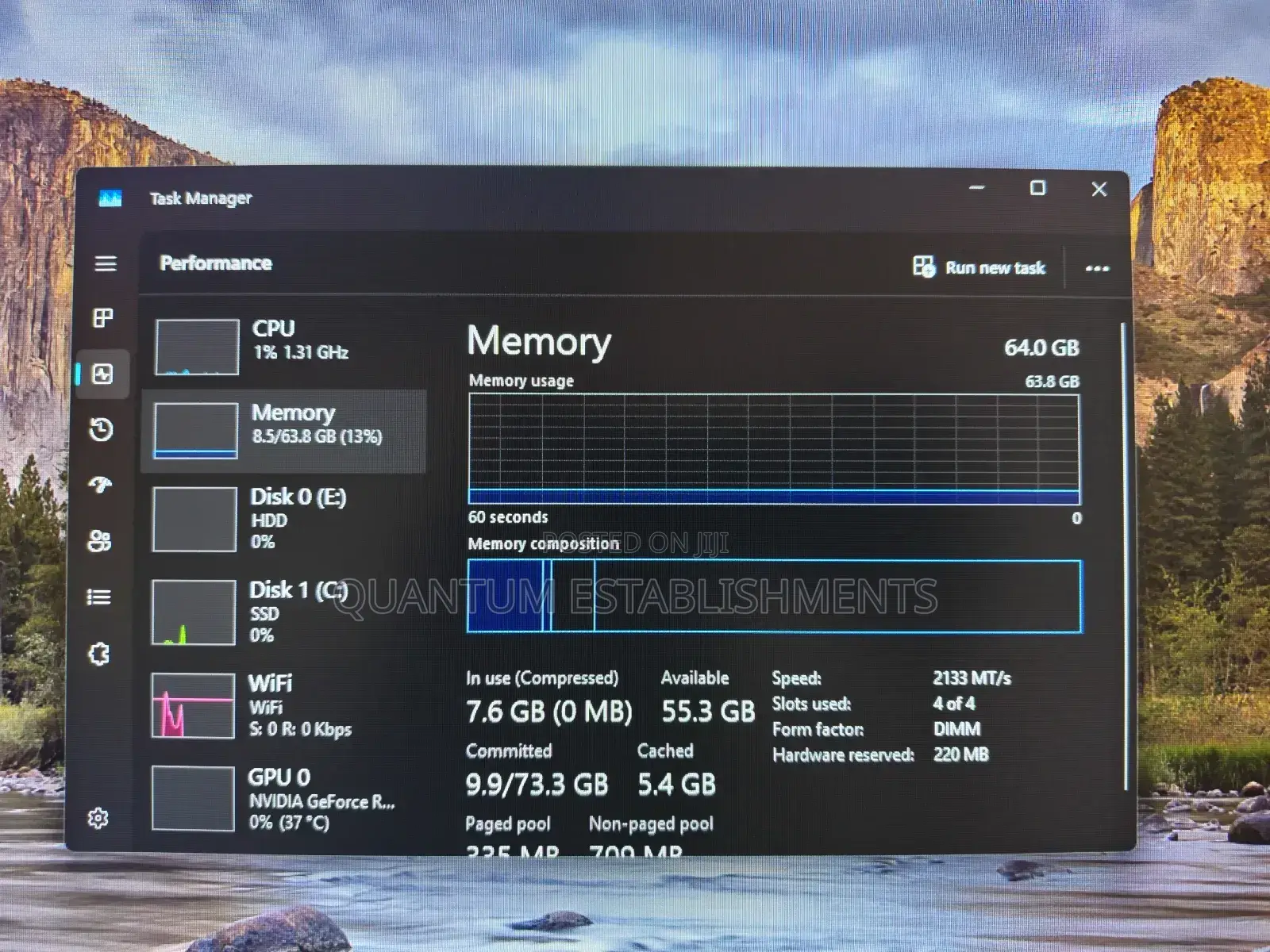 Desktop Computer HP EliteDesk 800 64GB Intel Core i7 HDD+SSD 1T