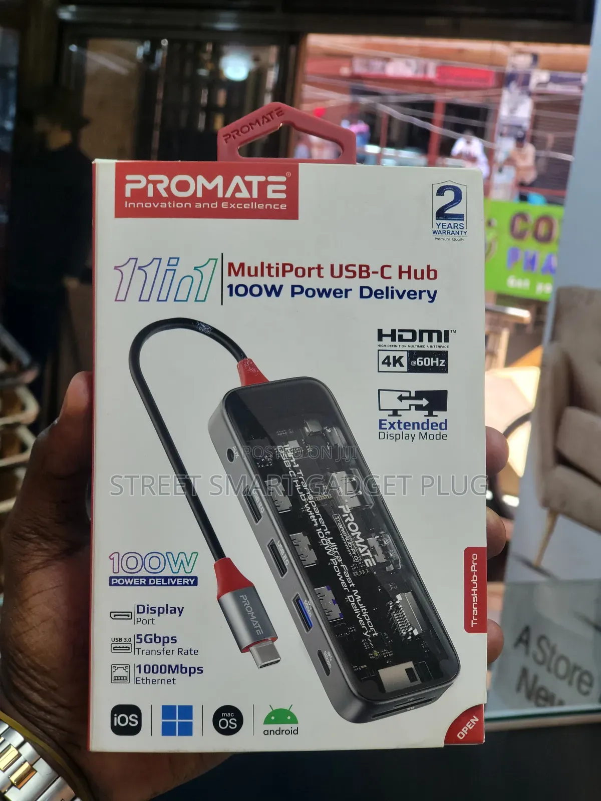 PROMATE 11in1 Multi PORT USB-C HUB(100watts)PD