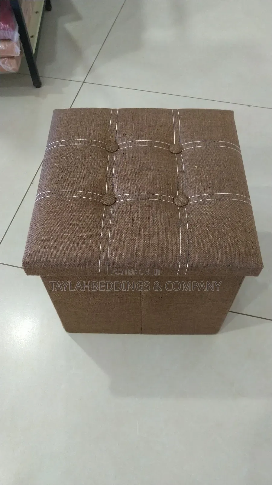 Folding Storage Ottoman Cube Foot Rest Stool Seat
