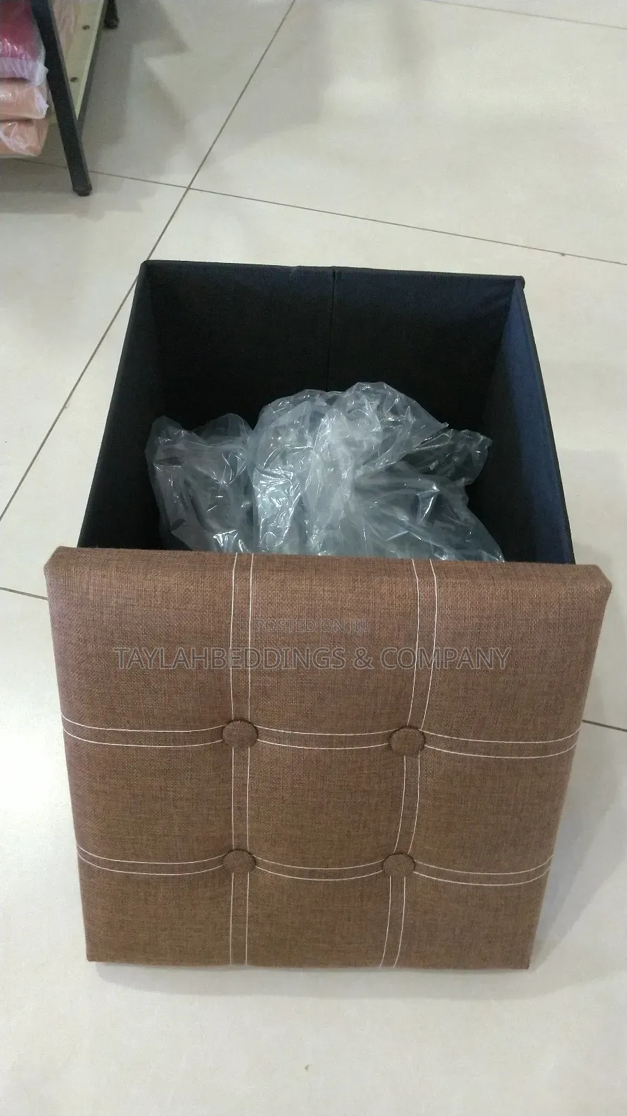Folding Storage Ottoman Cube Foot Rest Stool Seat
