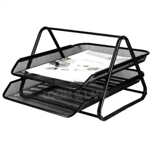2 Tier Metallic Documents Rack Organiser