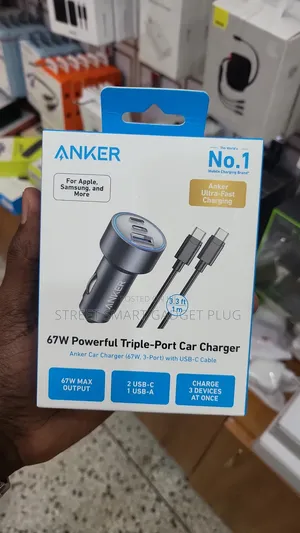 Anker 67watts Tripple Port Car Charger