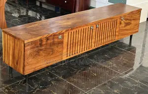A Unique Tv Stand in Mahogany Hardwood.
