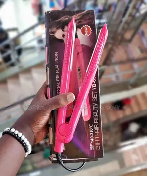 Hair Straightener Curling Iron, Pink