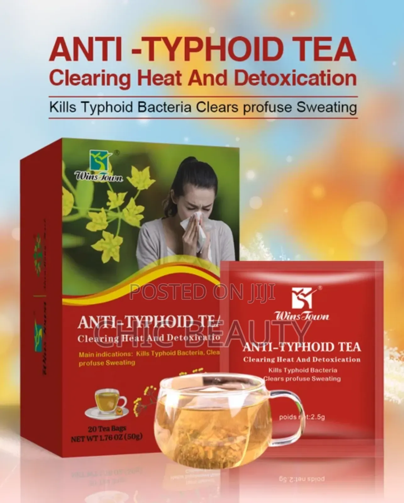 Anti Typhoid Tea Clearing Heat and Detoxication 20 Tea Bags