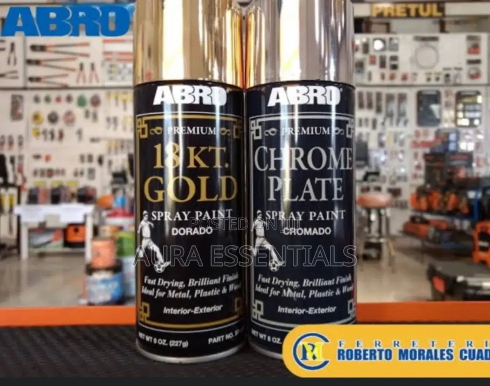 ABRO Premium Gold Spray Can Paint