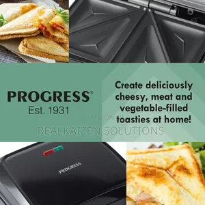 UK PROGRESS 2 Slice Non-Stick Sandwich and Omelette Toaster