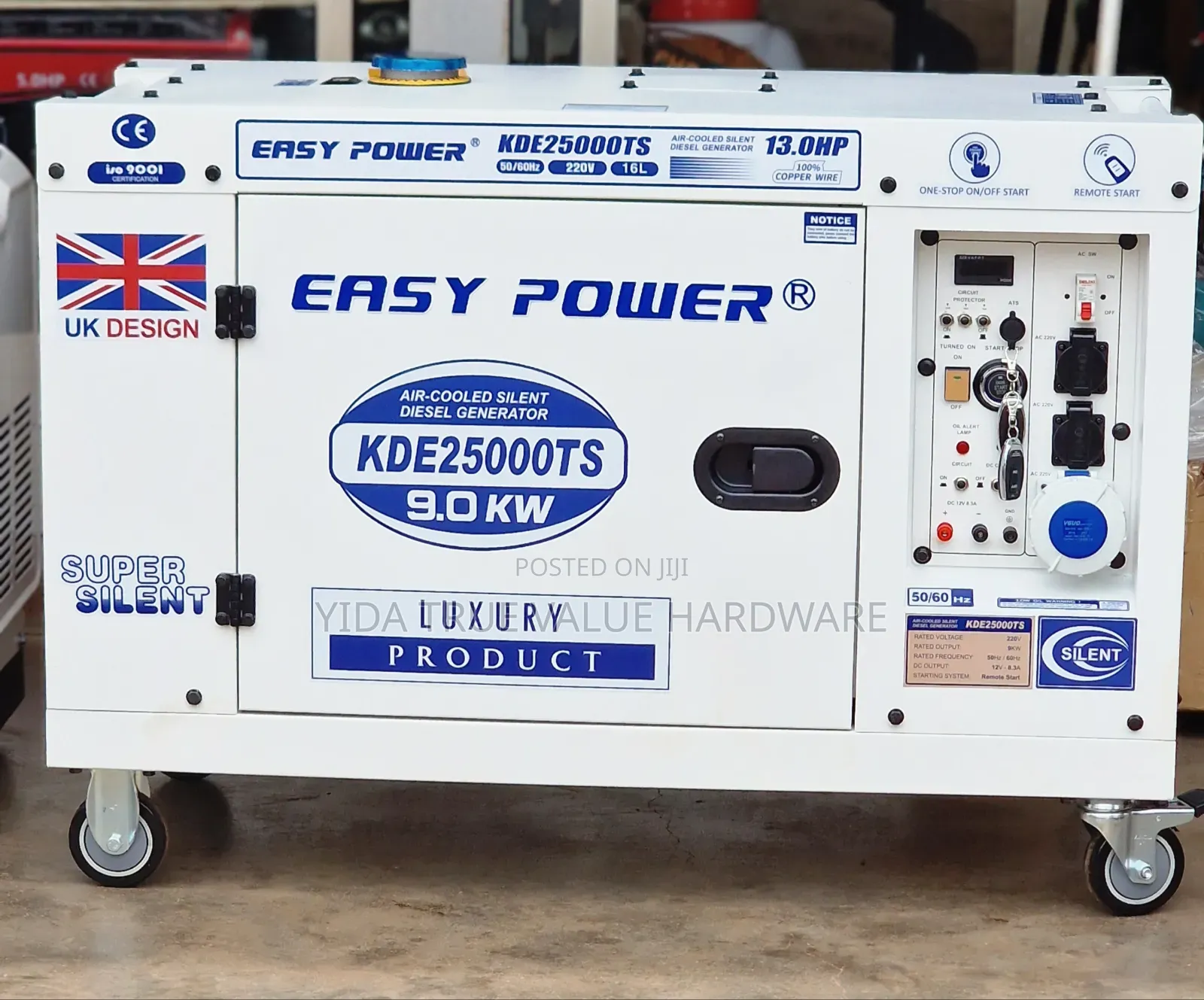 Generator 9kw Push to Start/ Remote to Start