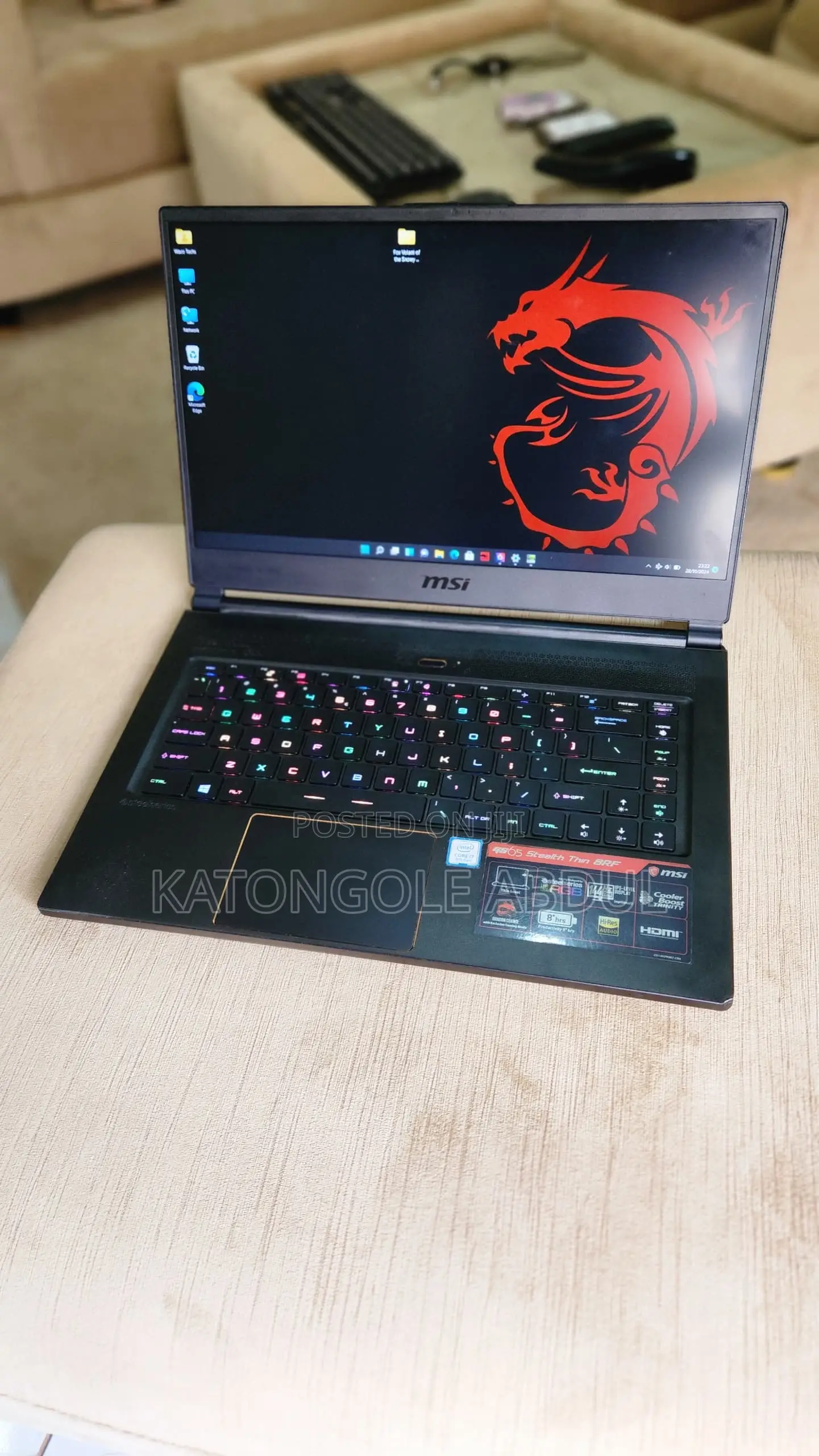 New Laptop MSI 16GB Intel Core I7 SSD 1T