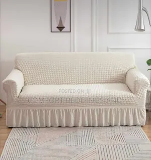 Sofa Covers Cream Three Seaters