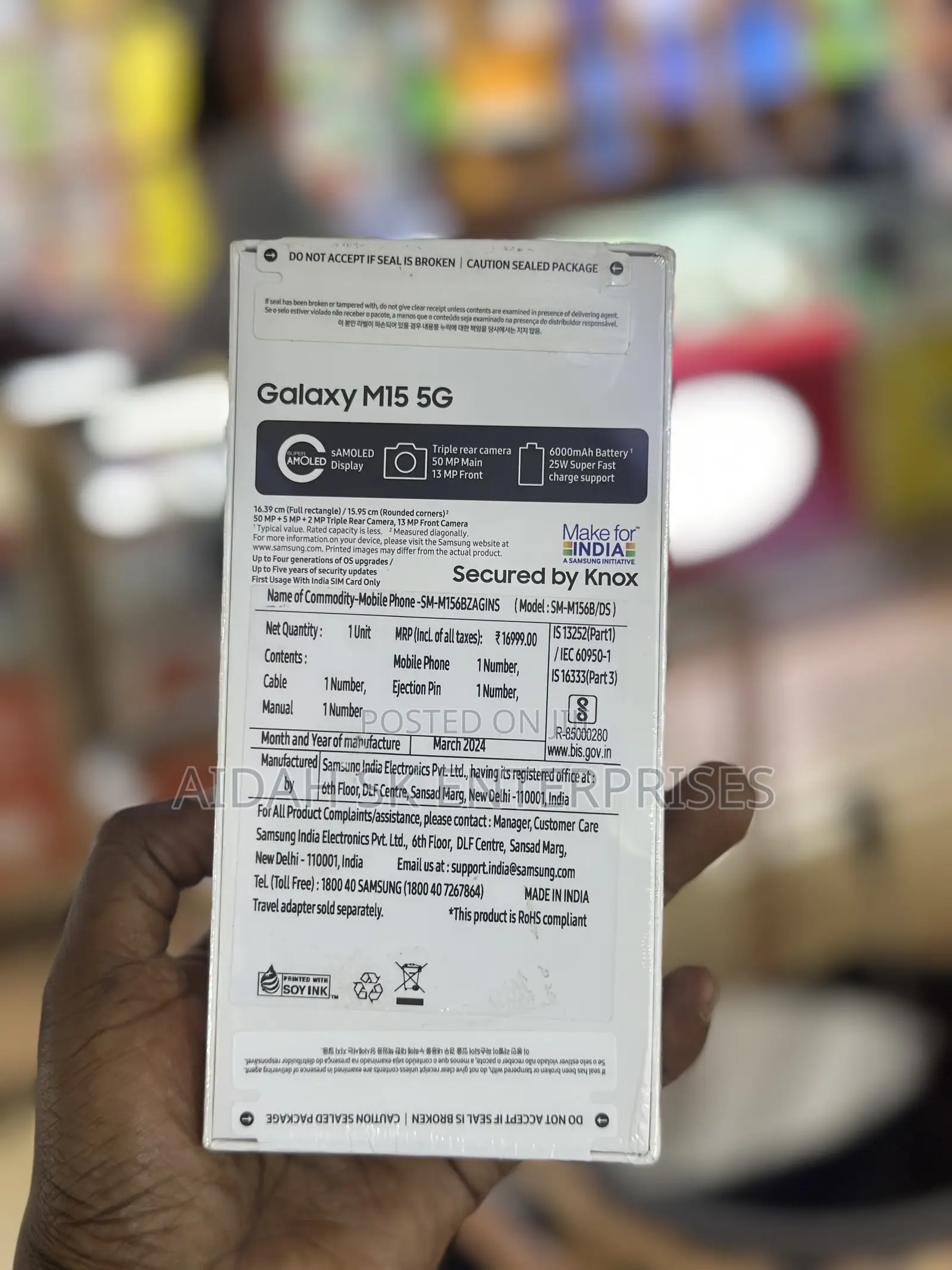 New Samsung Galaxy M15 128 GB Black