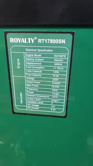Diesel Generator 10kva Sigel Phase