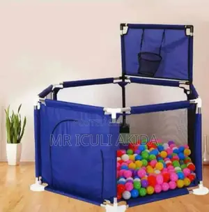Pentagon Shape Kids Play Pen With Basketball Net and Balls