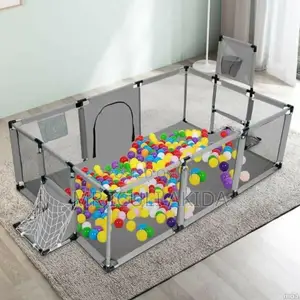 Rectangular Shape Kids Play Pen With Basketball Net Balls