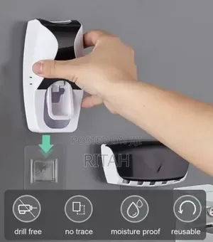 Toothpaste Dispenser With 5 Slots Toothbrush Holder