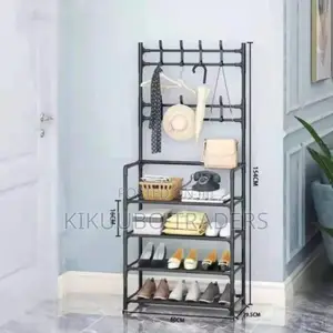 Simple Floor Shoe and Clothes Rack
